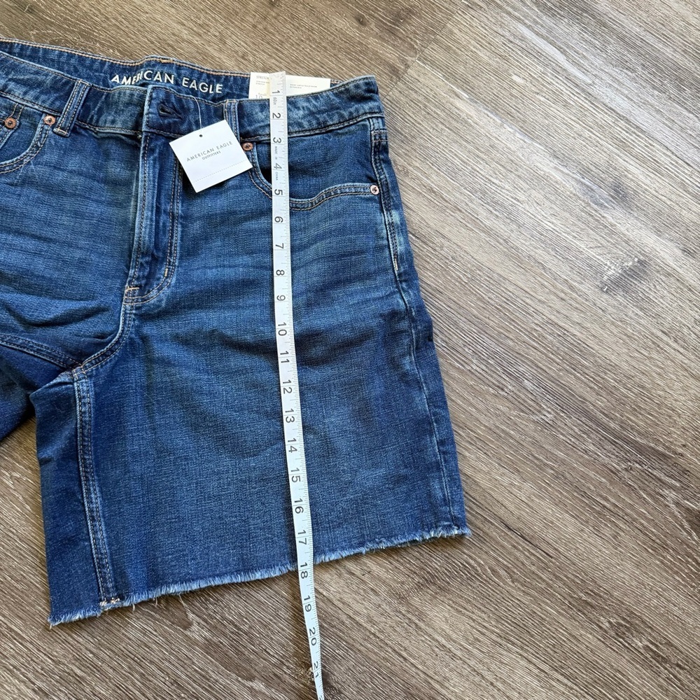 American Eagle Outfitters Dark Blue Jean Shorts - Picture 3 of 5